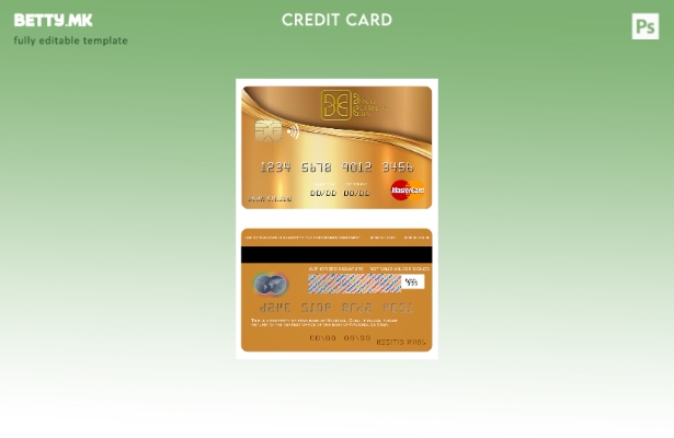 Модерен стил на шаблон за мастер картички на банката Куба Национал